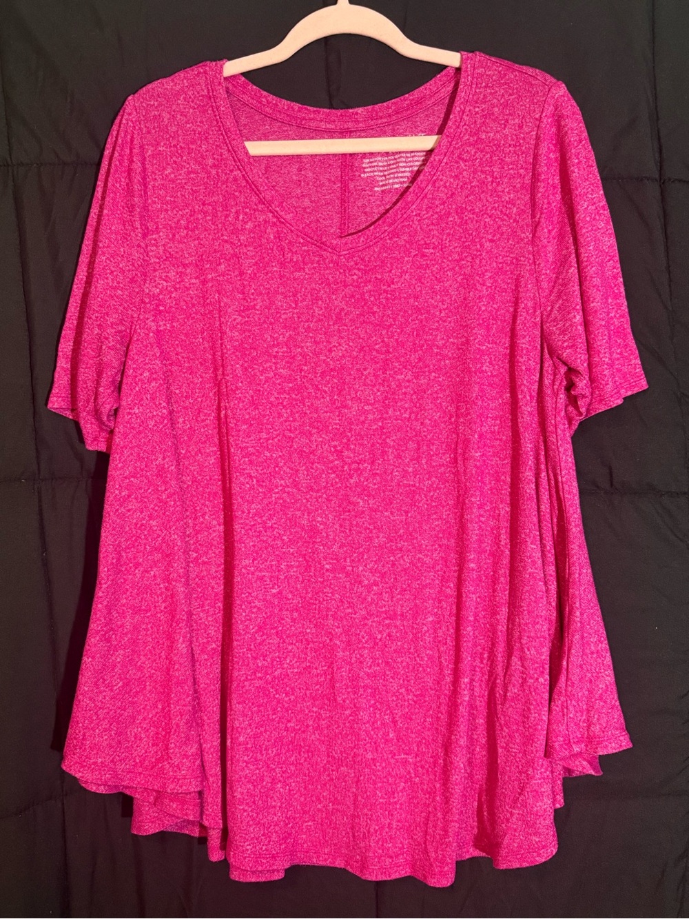 Lane Bryant Vibrant Pink V-Neck A-Line Tunic